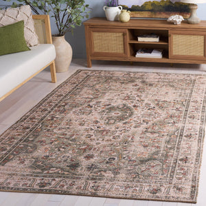 Safavieh Saffron Handwoven Natural & Green Runner Rug — Jute Blend Durability, Textured Hallway Accent 2'-3" x 8'-0" SFN403Y-28