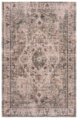 Safavieh Saffron Hand-Woven Natural & Green Area Rug 8X10, Jute-Chenille Blend, Low-Profile 3/8" Pile, India Craftsmanship 8'-0" x 10'-0" SFN403Y-8