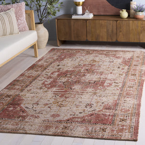 Safavieh Saffron Hand-Woven Ivory Pink Area Rug — Jute Blend Low-Profile Traditional Motif For Cozy Rooms 9'-0" x 12'-0" SFN406A-9