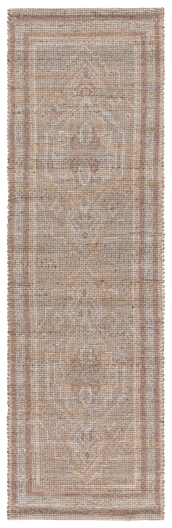 Safavieh Saffron Hand-Woven Natural Taupe Square Rug — Rustic Jute Blend, Low-Profile Durable Texture 6'-0" x 6'-0" SFN407E-6SQ
