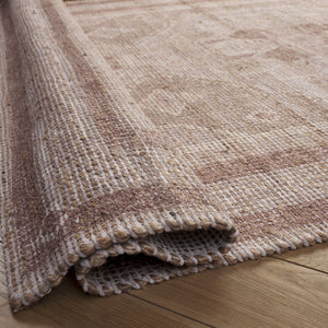 Safavieh Saffron Hand-Woven Natural Taupe Square Rug — Rustic Jute Blend, Low-Profile Durable Texture 6'-0" x 6'-0" SFN407E-6SQ