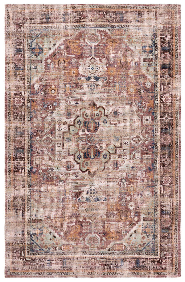 Safavieh Saffron Hand-Woven Ivory And Purple Traditional Area Rug — Jute Chenille Blend, Low-Profile Elegance 9'-0" x 12'-0" SFN410A-9
