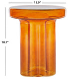 Safavieh Patterson Glass Accent Table Orange SFV1201A