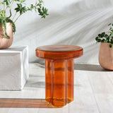 Safavieh Patterson Glass Accent Table Orange SFV1201A