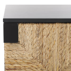 Safavieh Roseanne Banana Stem Nightstand Black / Natural Wood / Banana Stem SFV1309A