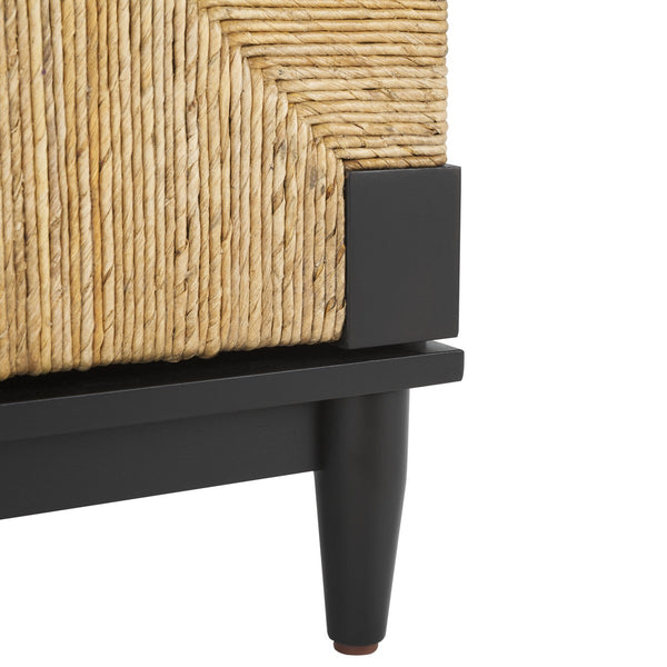 Safavieh Roseanne Banana Stem Nightstand Black / Natural Wood / Banana Stem SFV1309A