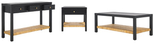 Safavieh BERLYNNE Banana Stem Shelf Coffee Table - Stylish Black & Natural Finish for Modern Living Spaces SFV1313A