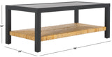 Safavieh Berlynne Banana Stem Shelf Coffee Table Black / Natural SFV1313A