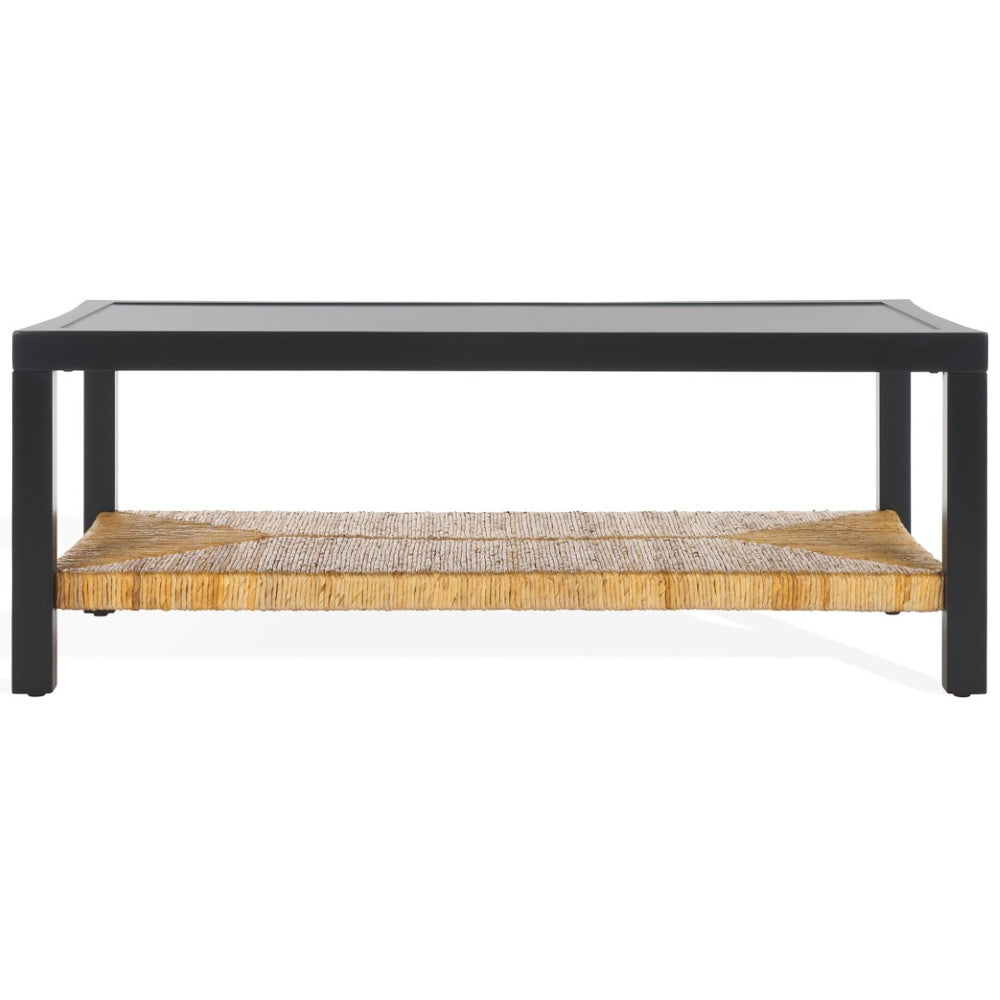 Safavieh BERLYNNE Banana Stem Shelf Coffee Table - Stylish Black & Natural Finish for Modern Living Spaces SFV1313A