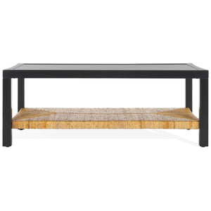 Safavieh Berlynne Banana Stem Shelf Coffee Table Black / Natural SFV1313A