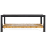 Safavieh Berlynne Banana Stem Shelf Coffee Table Black / Natural SFV1313A