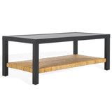 Safavieh Berlynne Banana Stem Shelf Coffee Table Black / Natural SFV1313A