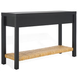 Safavieh Berlynne Banana Stem Shelf Console Table Black / Natural SFV1314A