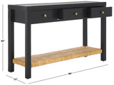 Safavieh Berlynne Banana Stem Shelf Console Table Black / Natural SFV1314A