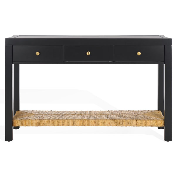 Safavieh Berlynne Banana Stem Shelf Console Table Black / Natural SFV1314A