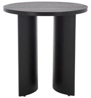 Safavieh Audriella Round Wood Accent Table - Elegant Mahogany Design With Mindy Veneer For Stylish Home Decor Black 100% Wood Sfv1315a