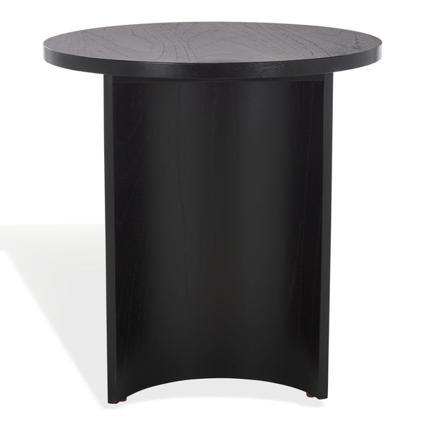 Safavieh Audriella Round Wood Accent Table - Elegant Mahogany Design With Mindy Veneer For Stylish Home Decor Black 100% Wood Sfv1315a