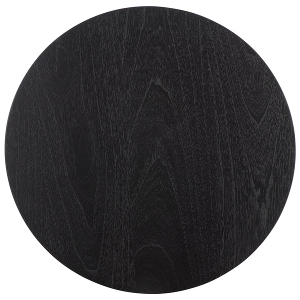 Safavieh Audriella Round Wood Accent Table - Elegant Mahogany Design With Mindy Veneer For Stylish Home Decor Black 100% Wood Sfv1315a