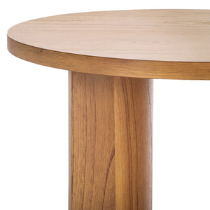 Safavieh Audriella Round Wood Accent Table - Elegant Mahogany Design With Mindy Veneer For Stylish Home Decor Natural 100% Wood Sfv1315b