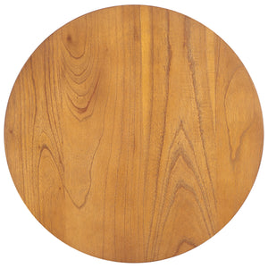 Safavieh Audriella Round Wood Accent Table - Elegant Mahogany Design With Mindy Veneer For Stylish Home Decor Natural 100% Wood Sfv1315b