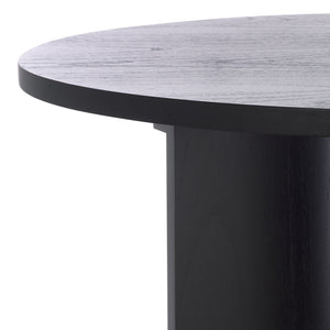 Safavieh Audriella Round Wood Coffee Table - Elegant Centerpiece For Modern Living Rooms With Stunning Finish Black 100% Wood Sfv1316a