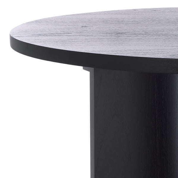 Safavieh Audriella Round Wood Coffee Table - Elegant Centerpiece For Modern Living Rooms With Stunning Finish Black 100% Wood Sfv1316a