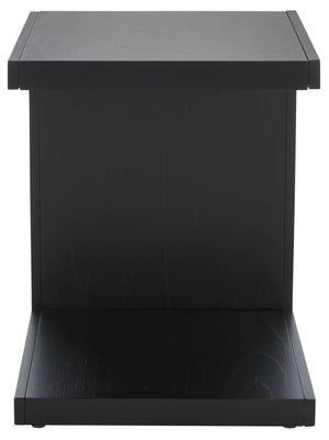 Safavieh TAWNEY C Wood Accent Table – Stylish Contemporary Design for Small Spaces and Elegant Interiors Black SFV1317A