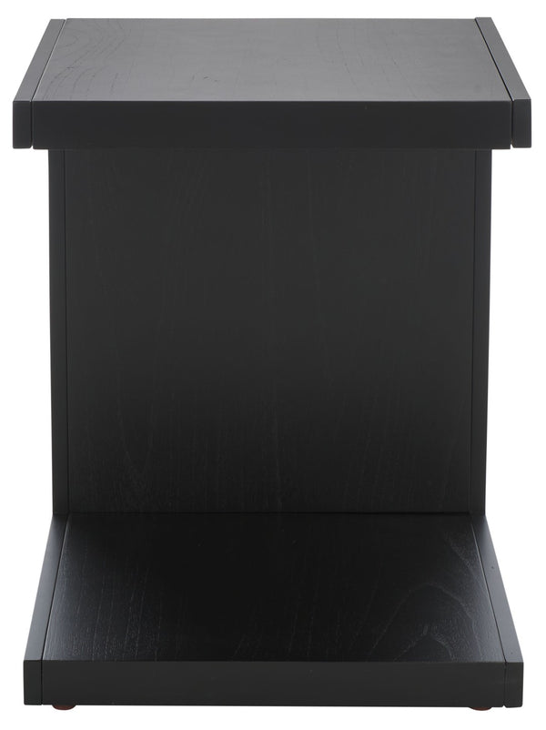 Safavieh TAWNEY C Wood Accent Table – Stylish Contemporary Design for Small Spaces and Elegant Interiors Black SFV1317A