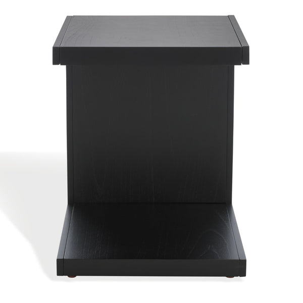 Safavieh TAWNEY C Wood Accent Table – Stylish Contemporary Design for Small Spaces and Elegant Interiors Black SFV1317A