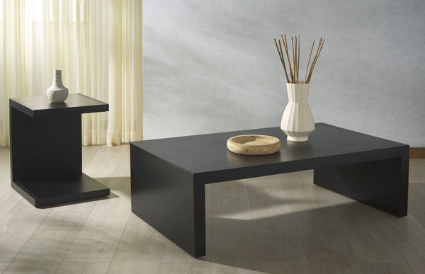 Safavieh TAWNEY C Wood Accent Table – Stylish Contemporary Design for Small Spaces and Elegant Interiors Black SFV1317A