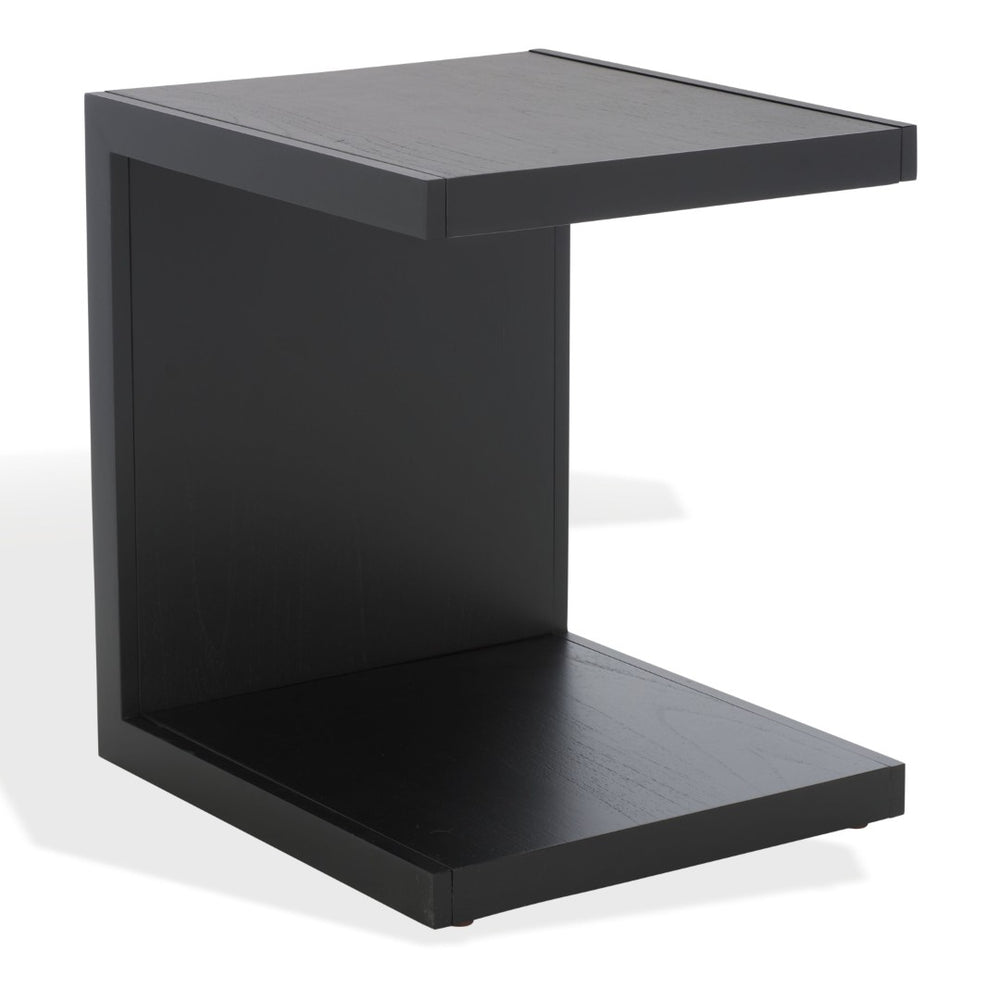 Safavieh TAWNEY C Wood Accent Table – Stylish Contemporary Design for Small Spaces and Elegant Interiors Black SFV1317A