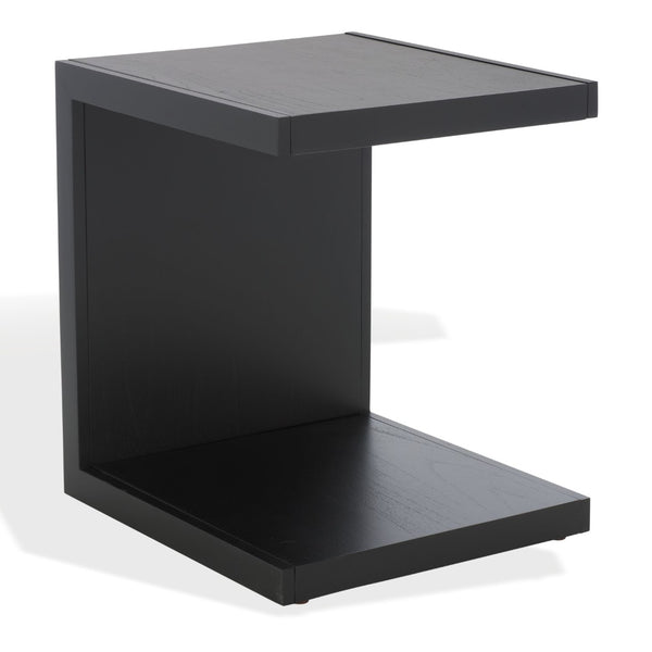 Safavieh TAWNEY C Wood Accent Table – Stylish Contemporary Design for Small Spaces and Elegant Interiors Black SFV1317A