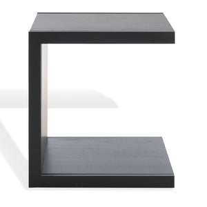 Safavieh TAWNEY C Wood Accent Table – Stylish Contemporary Design for Small Spaces and Elegant Interiors Black SFV1317A