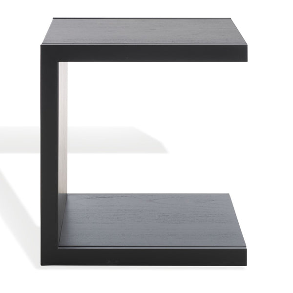 Safavieh TAWNEY C Wood Accent Table – Stylish Contemporary Design for Small Spaces and Elegant Interiors Black SFV1317A