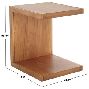 Safavieh TAWNEY C Wood Accent Table – Stylish Contemporary Design for Small Spaces and Elegant Interiors Natural SFV1317B
