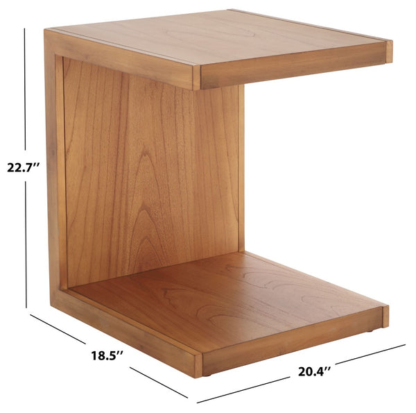 Safavieh TAWNEY C Wood Accent Table – Stylish Contemporary Design for Small Spaces and Elegant Interiors Natural SFV1317B