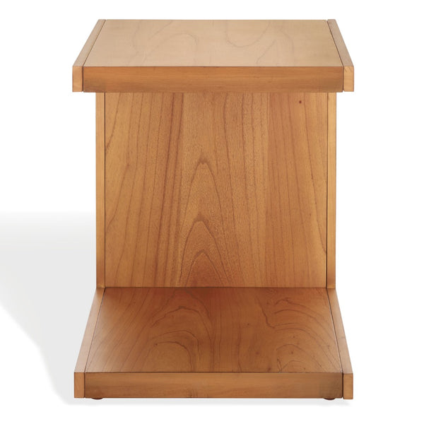 Safavieh TAWNEY C Wood Accent Table – Stylish Contemporary Design for Small Spaces and Elegant Interiors Natural SFV1317B