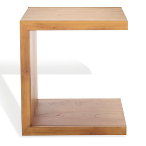 Safavieh TAWNEY C Wood Accent Table – Stylish Contemporary Design for Small Spaces and Elegant Interiors Natural SFV1317B