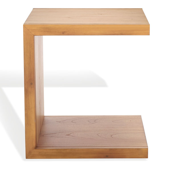 Safavieh TAWNEY C Wood Accent Table – Stylish Contemporary Design for Small Spaces and Elegant Interiors Natural SFV1317B