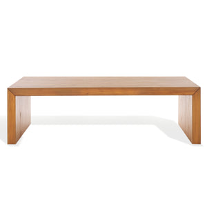 Safavieh Tawney Rectangle Wood Coffee Table - Elegant Mahogany Design For Timeless Living Room Style Natural 100% Wood Sfv1318b
