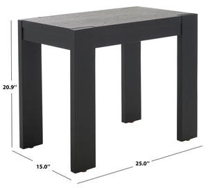 Safavieh Nikole Rectangle Wood Accent Table - Elegant Mahogany & Mindy Veneer Design For Modern Living Spaces Black 100% Wood Sfv1319a