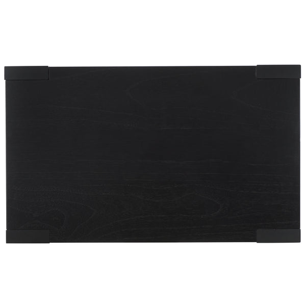 Safavieh Nikole Rectangle Wood Accent Table - Elegant Mahogany & Mindy Veneer Design For Modern Living Spaces Black 100% Wood Sfv1319a