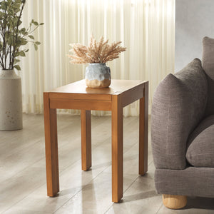 Safavieh Nikole Rectangle Wood Accent Table - Elegant Mahogany & Mindy Veneer Design For Modern Living Spaces Natural 100% Wood Sfv1319b