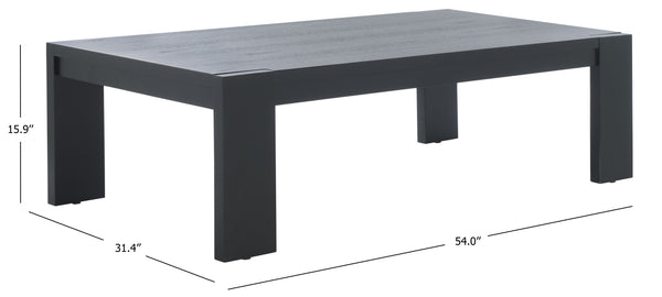 Safavieh Nikole Rectangle Wood Coffee Table - Elegant Mahogany Design For Modern & Rustic Living Spaces Black 100% Wood Sfv1320a