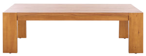 Safavieh Nikole Rectangle Wood Coffee Table - Elegant Mahogany Design For Modern & Rustic Living Spaces Natural 100% Wood Sfv1320b