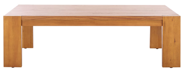 Safavieh Nikole Rectangle Wood Coffee Table - Elegant Mahogany Design For Modern & Rustic Living Spaces Natural 100% Wood Sfv1320b