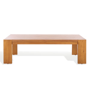 Safavieh Nikole Rectangle Wood Coffee Table - Elegant Mahogany Design For Modern & Rustic Living Spaces Natural 100% Wood Sfv1320b