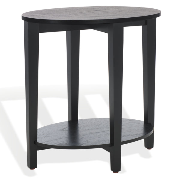 Safavieh Leonardi Oval Wood Accent Table - Sophisticated Mahogany Design For Modern Home Decor And Style Black 100% Wood Sfv1321a