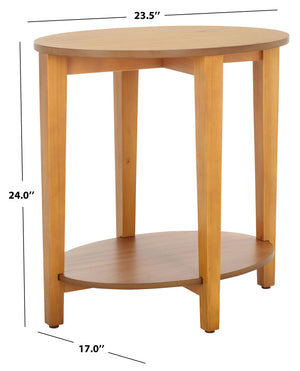 Safavieh Leonardi Oval Wood Accent Table - Sophisticated Mahogany Design For Modern Home Decor And Style Natural 100% Wood Sfv1321b