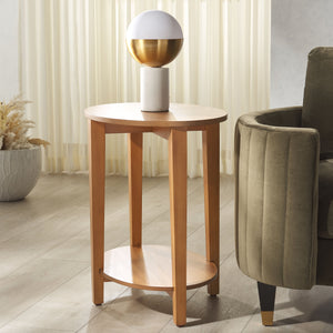 Safavieh Leonardi Oval Wood Accent Table - Sophisticated Mahogany Design For Modern Home Decor And Style Natural 100% Wood Sfv1321b